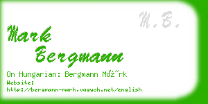 mark bergmann business card